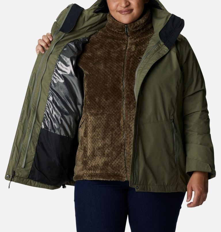 Jachete Din Lână Columbia Bugaboo II Interchange Dama Masline Verzi | Plus Size RWA0Q1MZ7